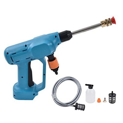 Socobeta Pistola de Lavado de Agua de Litio, Filtro Incorporado Motor Fuerte Autocebado Pistolas de Agua de Lavado de Autos para Jardín