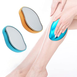 2 depiladoras de cristal sin afeitado, depiladora suave e indolora, universal para hombres y mujeres, deja tu piel lisa y sin vello (azul, oro) características
