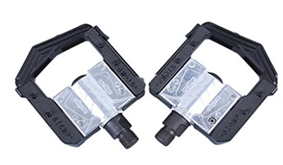Pedales de Bicicleta Plegables MTB Montaña Carretera Bicicleta de Aluminio Pedal Plegado Piezas de Bicicleta Pedales de Bicicleta (Color : Black Silve