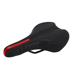 Sillín de bicicleta, 10.9 x 6.3 pulgadas, grueso, impermeable, suave, cojín para asiento de bicicleta para hombres, mujeres, bicicletas de montaña, bi precio