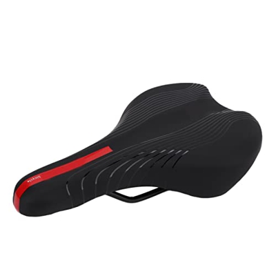 Sillín de bicicleta, 10.9 x 6.3 pulgadas, grueso, impermeable, suave, cojín para asiento de bicicleta para hombres, mujeres, bicicletas de montaña, bi