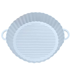 Olla de silicona para freidora de aire, forros de silicona para freidora de aire redondos reutilizables, reemplazo para forro de papel de pergamino de en oferta