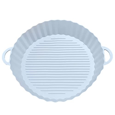Olla de silicona para freidora de aire, forros de silicona para freidora de aire redondos reutilizables, reemplazo para forro de papel de pergamino de