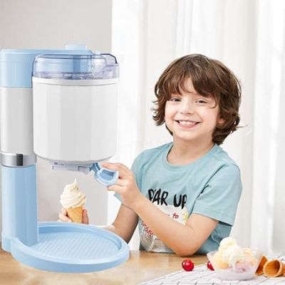 Máquina de helado de bricolaje para el hogar, fabricante de postres congelados de cuarto de galón para hacer sorbete, fácil de limpiar, operación simp