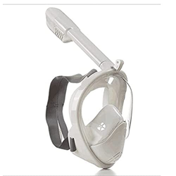 Spacmirrors Máscara de esnórquel de Silicona de Cara Completa, Snorkel subacuático de 180 ° Boca Plana de Tipo seco y Completo Adecuado para niños y A características