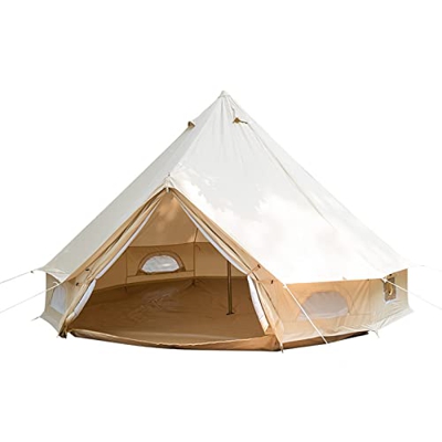 GLWANJG Carpa de Lujo en Forma de Campana de yurta, Carpa portátil Impermeable Gruesa Adecuada para 3-8, Camping al Aire Libre, Equipo de Gran Espacio