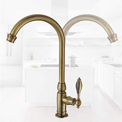 FMOPQ Grifo Mezclador, Grifo Moderno de Moda, Fregadero de Cocina, Mezclador Giratorio de 360 ​​°, Grifo frío Individual para baño, Mezclador de Frega precio