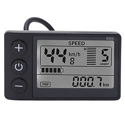 DEWIN Bicicleta eléctrica S866 Pantalla LCD medidor 24V 36V 48V Panel de Control con Enchufe Impermeable en oferta