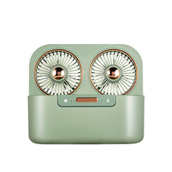 ILAXA USB Fan with Misting, Mini Desk Fan, Rechargeable Table Fan with 1.4L Water Tank, Portable Silent Fan Personal Water Spray Fan for Desktop, Home características