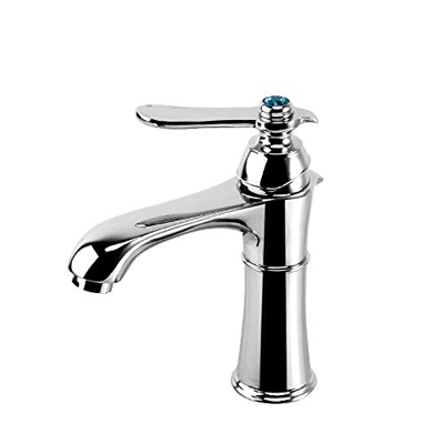 FMOPQ Grifo Mezclador Grifo de Lavabo de Cobre Grifo de Mesa de Lavado de baño frío y Caliente Grifo de gabinete de baño Grifo de Lavabo de Acero Inox