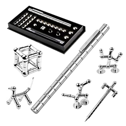 RoserRose Bolígrafo Magnético, Divertido Bolígrafo Magnético Multifunción, Ideal Para Hombres, Mujeres, Adolescentes, Regalo del Día del Padre (plata) en oferta