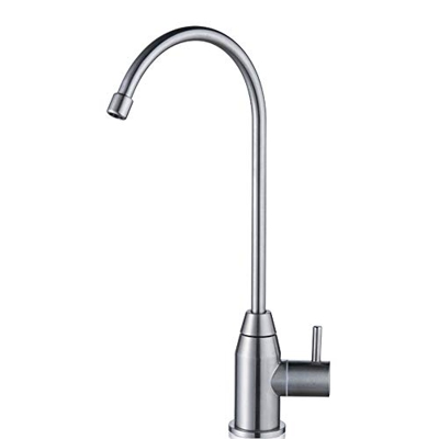 FMOPQ Grifo Mezclador de Cuello Grifo para Beber Recto Agua Pura Cocina fría Individual Máquina purificadora de Acero Inoxidable El Acero Inoxidable e
