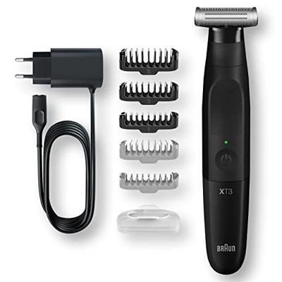 Braun Series X XT3200 Recortadora De Barba, Afeitadora Eléctrica, 1 Lámina, Kit De Rasurado Corporal, Pelo, Bigote, Ingles, Pecho, Axilas