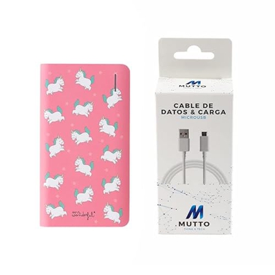Mr Wonderful Pack Power Bank, Slimmest USB 6.000mAh Bateria Externa Unicornios + Cable Datos USB- MicroUSB