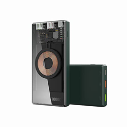 wiedao Cargador portátil inalámbrico magnético, Paquete de batería Transparente de 10000 mAh, Carga inalámbrica de 15 W 22,5 W PD QC3.0 Pantalla LED I características