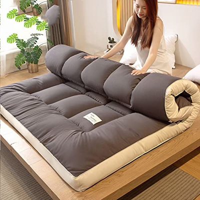 YIbing Colchón Futón, Cama Doble Individual Plegable, Colchón Grueso para Dormitorio de Estudiantes, Japoneses Dobles Individuales Colchoneta para Dor