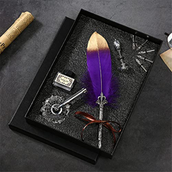 Halloween Cute Feather Pens Set Calligraphy Set Feather Fountain Pens Set (Color : A) (G) características