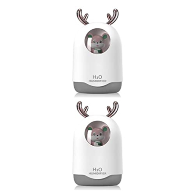 Yihaifu 2 Juegos de Mini humidificador de 300ml, difusor de aire regulable para dormitorio, rociador de niebla sónica, atomizador de protección de apa