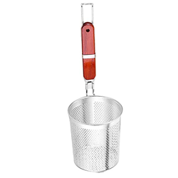 Gyj&mmm Cesta de patatas fritas para alimentos, cesta de malla para comida, colador de fideos con mango de madera, herramienta de cocina, cesta de pat precio