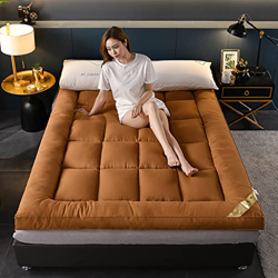 Japonés Plegable Piso Suelo ​Futón Colchón, Franela Tatami ​Floor Mat Topper Invitados Colchón Sleeping Pad Almohadilla Portátil Colchón Suave Ahorro  en oferta