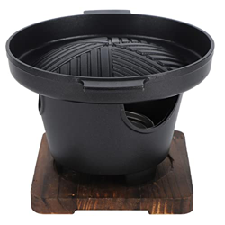 Jeanoko Parrilla de Barbacoa Casera, Aluminio sin Humo + Materiales de Madera Horno de Carbono para Reuniones Familiares para Asar Carne características