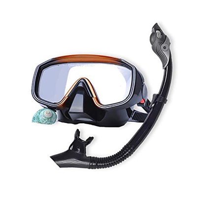 ZIPD Gafas de Buceo Templado Vidrios Anti-Niebla Seca Conjunto del Tubo respirador del Salto Gafas panorámicas Gafas de Buceo Gran Angular para Nataci