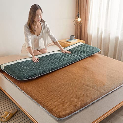 KKCD Colchón De Futón De Verano Colchón De Suelo Japonés Completo Plegable Cama De Doble Cara para Dormitorio Colchón De Tatami para Suelo Colchoneta 