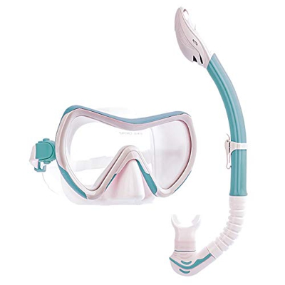 ZIPD Gafas de Buceo Anti-Niebla ya Prueba de Fugas de Gran Angular de Snorkel Gafas y Equipo de Snorkel for facilitar la respiración para Natación Sno