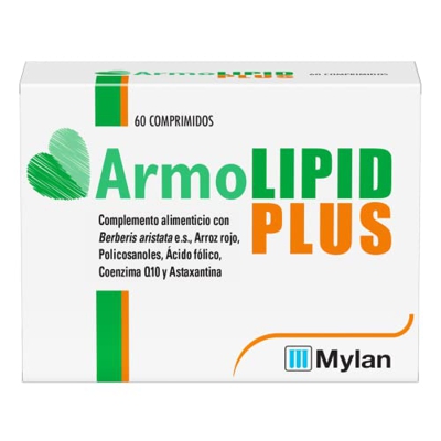ArmoLIPID PLUS - Complemento alimenticio con ingredientes de origen natural, que contiene Levadura roja de arroz, Berberina, Policosanol, Ácido Fólico
