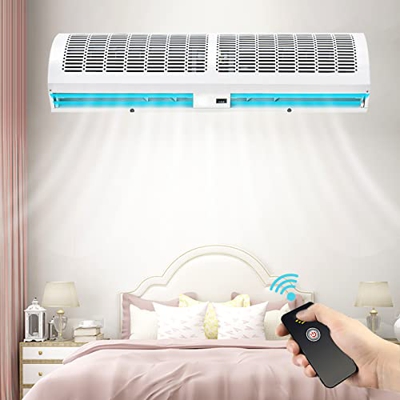 IONDA Cortina De Aire Ventiladores con Control Remoto Cortina De Viento Interior Comercial/hogar Interior Control Remoto De 2 Velocidades Función Pote