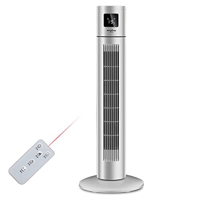 Ventilador De Torre De Pie Ventilador Doméstico LED Sin Aspas Control Remoto Inteligente Temporización 12H Ahorro De Energía Y Bajo Nivel De Ruido Sal