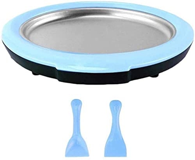 Plancha párr helado de máquina para hacer rollos de helado para el hogar. Heladera Instantánea Redonda with 2 piedra lejos mini (A)