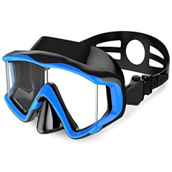 ZIPD Gafas de Buceo Silicona Buceo anteojos cómodo y Libre de la máscara de Buceo Snorkel Anti-Fugas para Natación Snorkeling (Color : Blanco, Size :  en oferta