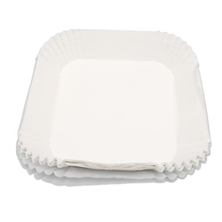 Papel de grasa para freidora, 100 piezas de papel desechable para freidora antiadherente, papel de aceite para freidora cuadrada impermeable a prueba  en oferta