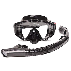 ZIPD Gafas de Buceo Traje Gafas de Buceo Gafas Gafas Templado seco Snorkel para Natación Snorkeling (Color : Black, Size : One Size) en oferta