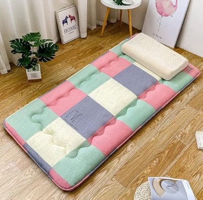 Colchón Grueso para Dormitorio de Estudiantes, Cama Doble Individual Plegable, colchón de Suelo de Tatami Grueso, colchón futón de 90x190cm E 90*200cm