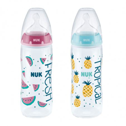 ¡Pack 2x1! | Biberones NUK First Choice+ PP Fruits | 360ml | Orificio XL | Con Control de Temperatura | Sandía y Piñas | Silicona | 6-18m | precio