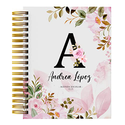 Agenda Escolar 2022-2023 - Agenda Escolar desde Septiembre 2022 a Agosto 2023 - Tamaño A5 - Diseño Flores en Portada - Agenda Personalizada Semana Vis características