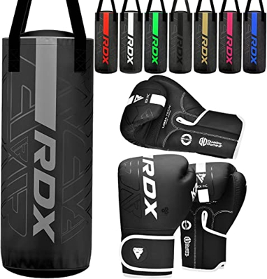 RDX Niños Saco de Boxeo 2ft y Guantes para Entrenamiento, Junior Kara Bolsa de Boxeo para Muay Thai, MMA, Sparring, Kick Boxing, Artes Marciales, Punc