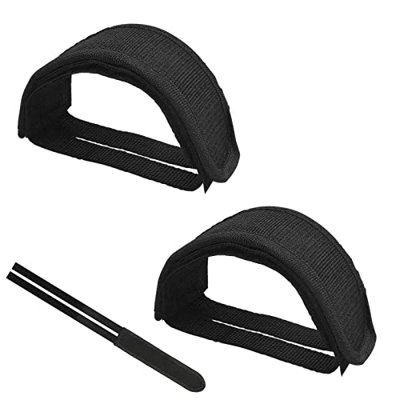 1 par Correas de Pedales Correa de Pedal de Bicicleta Pedales de Antideslizante Cinturón para Fijo Gear Bike Bicicletas (Negro)