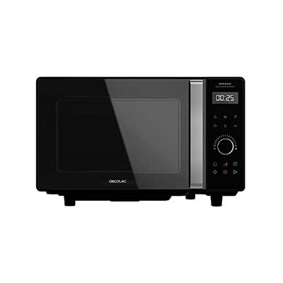 Cecotec Microondas sin Plato Digital GrandHeat 2500 Flatbed Touch Black. 800 W, Capacidad 25 L, Panel de Control Táctil, 8 Funciones Preconfiguradas, 