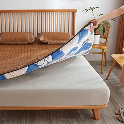 KKCD Colchón De Futón Niños Colchoneta Verano Dormir Colchoneta De Tatami Rollo De Cama Ropa De Cama De Verano Colchón De Ratán Dormitorio Cama Indivi