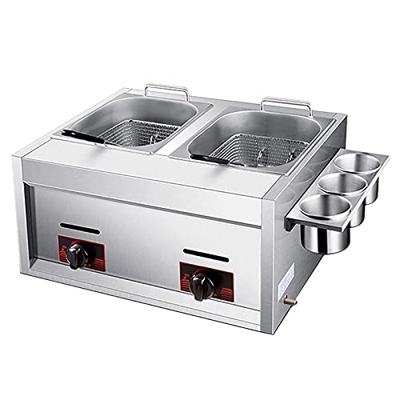 Freidora De Gas para Exteriores, Freidora De Escritorio Multifuncional Freidora De Gas Líquido para Cocinar Papas Fritas Aros De Cebolla Pollo Frito Y