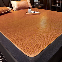 Colchón de Bambú Refrescante,Estera de Dormir de Verano Colchoneta de Ratán Textil Hogar Plegable,Esterilla de Paja Transpirable Antideslizante,para D en oferta