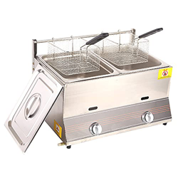 Freidora De Gas Comercial Freidora De Acero Inoxidable Freidora De Cocina De Encimera De Gas Profesional De Alta Capacidad para Papas Fritas Restauran características