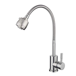 Grifo Mezclador Spring 360 ° Free Spins Sink Mixer Faucet Single Hole 304 Grifos de Acero Inoxidable Burbujas Suaves Grifo de Lavabo de Agua Corriente precio