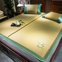 Sh000ad Colchoneta para Bamboo Colchón,Colchoneta de Dormir de Verano,Estera de Paja Natural,Esterilla Enfriamiento Antideslizante,Plegable Suave Tran precio