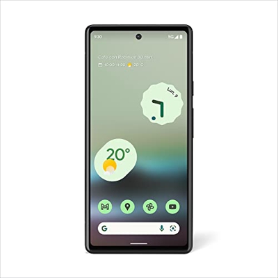 Google Pixel 6a: smartphone 5G Android libre con cámara de 12 megapíxeles y batería de 24 horas de duración, de color Tiza