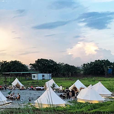 GLWANJG Tienda de campaña de Lujo Grande, Tienda de yurta portátil Impermeable Gruesa Adecuada para 3-8 Personas, Camping al Aire Libre, Equipo de Gra