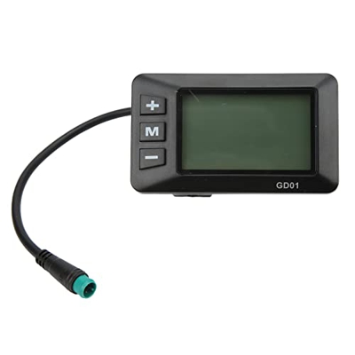 Hapivida Pantalla LCD de Bicicleta eléctrica, Panel de Control Inteligente de Bicicleta eléctrica de 36V 48V, Enchufe Impermeable de 5 Pines para Mani